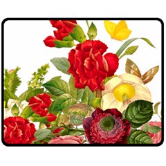 Flower Bouquet 1131891 1920 Double Sided Fleece Blanket (medium)  by vintage2030