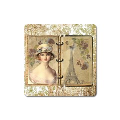 Paris 1122617 1920 Square Magnet by vintage2030