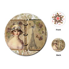 Paris 1122617 1920 Playing Cards (round) by vintage2030