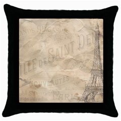 Paris 1118815 1280 Throw Pillow Case (black) by vintage2030