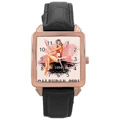 Retro 1112778 1920 Rose Gold Leather Watch  by vintage2030