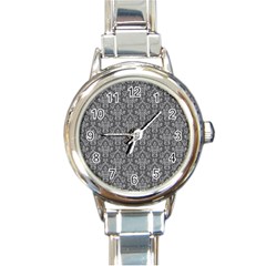 Damask 937606 960 720 Round Italian Charm Watch by vintage2030