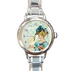 Lady 1112776 1920 Round Italian Charm Watch by vintage2030