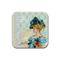 Lady 1112776 1920 Rubber Coaster (square)  by vintage2030