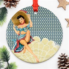 Retro 1107634 1920 Round Ornament (Two Sides)