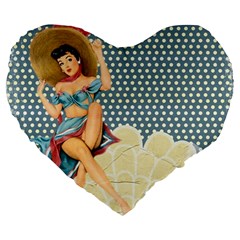 Retro 1107634 1920 Large 19  Premium Heart Shape Cushions