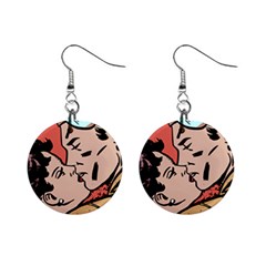 Retrocouplekissing Mini Button Earrings