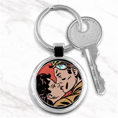 Retrocouplekissing Key Chains (round)  by vintage2030