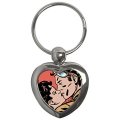 Retrocouplekissing Key Chains (heart)  by vintage2030