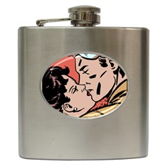 Retrocouplekissing Hip Flask (6 Oz)