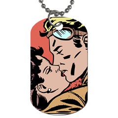 Retrocouplekissing Dog Tag (two Sides) by vintage2030