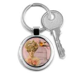 Woman 1079479 1920 Key Chains (round)  by vintage2030