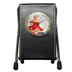 Retro 1107638 1920 Pen Holder Desk Clock by vintage2030