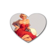 Retro 1107638 1920 Rubber Coaster (heart)  by vintage2030