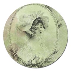 Woman 1079507 1920 Magnet 5  (round) by vintage2030