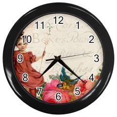 Girl 976108 1280 Wall Clock (Black)