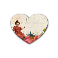 Girl 976108 1280 Rubber Coaster (Heart) 