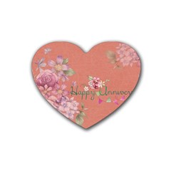 Flower 979466 1280 Rubber Coaster (heart)  by vintage2030