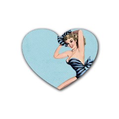 Retro 1107640 1920 Rubber Coaster (heart)  by vintage2030