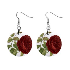 Rose 1077964 1280 Mini Button Earrings by vintage2030