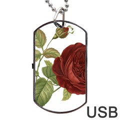 Rose 1077964 1280 Dog Tag Usb Flash (one Side) by vintage2030