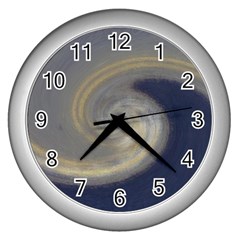 Typhoon Road Wall Clock (silver) by DeneWestUK