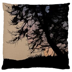 Inkwork Sunrise In Orange Large Cushion Case (two Sides)