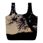 Inkwork Sunrise In Orange Full Print Recycle Bag (L) Back