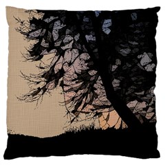 Inkwork Sunrise In Orange Large Flano Cushion Case (one Side) by DeneWestUK