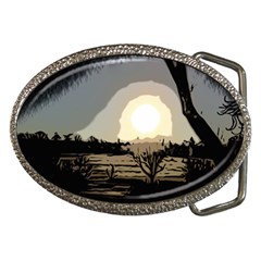 Sunrise Over The Plains Belt Buckles