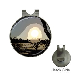 Sunrise Over The Plains Hat Clips With Golf Markers by DeneWestUK