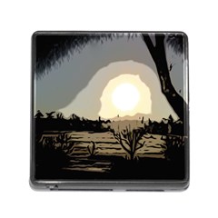 Sunrise Over The Plains Memory Card Reader (square 5 Slot)