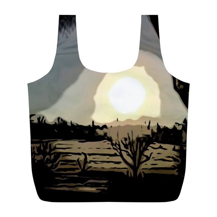 Sunrise Over The Plains Full Print Recycle Bag (L)