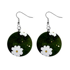 Daisies In Green Mini Button Earrings by DeneWestUK