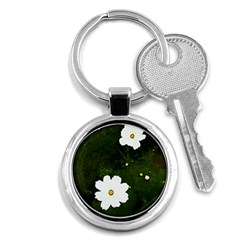 Daisies In Green Key Chains (round) 