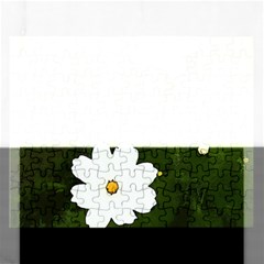 Daisies In Green Rectangular Jigsaw Puzzl