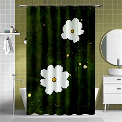 Daisies In Green Shower Curtain 48  X 72  (small)  by DeneWestUK