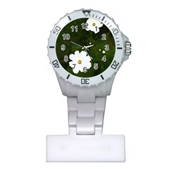 Daisies In Green Plastic Nurses Watch