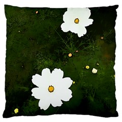 Daisies In Green Large Flano Cushion Case (one Side) by DeneWestUK