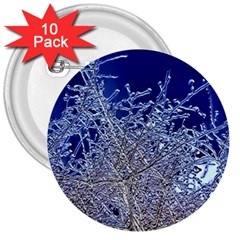 Crystalline Branches 3  Buttons (10 Pack) 