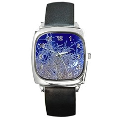 Crystalline Branches Square Metal Watch