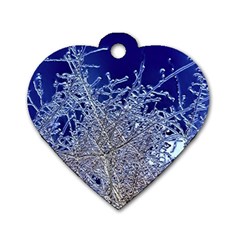 Crystalline Branches Dog Tag Heart (one Side)