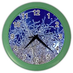 Crystalline Branches Color Wall Clock