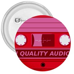 Red Cassette 3  Buttons