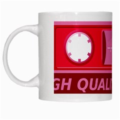 Red Cassette White Mugs