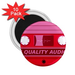 Red Cassette 2.25  Magnets (10 pack) 