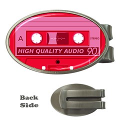 Red Cassette Money Clips (Oval) 