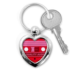 Red Cassette Key Chains (Heart) 