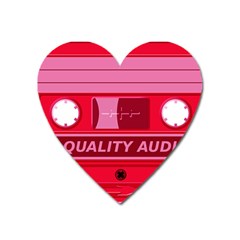 Red Cassette Heart Magnet