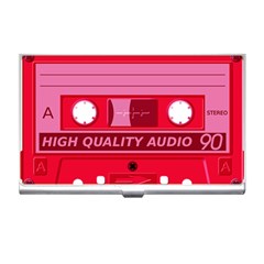 Red Cassette Business Card Holder